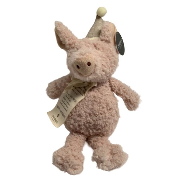 Demdaco Other - New Demdaco Plush Pig Stuffed Animal Toy Pink Piggy Wig Happy Birthday 15 in Tal